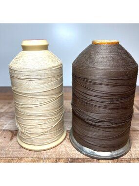American Thread Intrinsic Four Cord Cotton Thread Spools Natural & Brown 6000 Ya